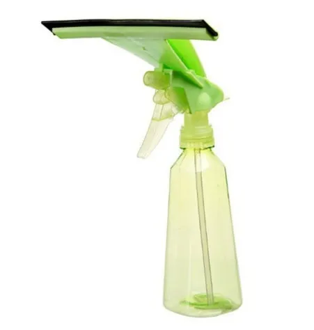 Glass Cleaning Brush with Water Spray Window Cleaner High-quality Aluminum Long Handle Wiper and Cloth Combo Silicone