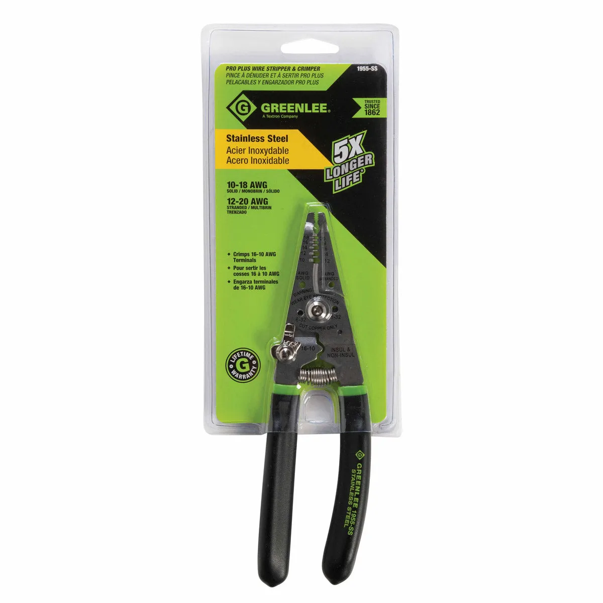 Greenlee 1955-SS SS Wire Stripper Pro, 10 - 18 AWG