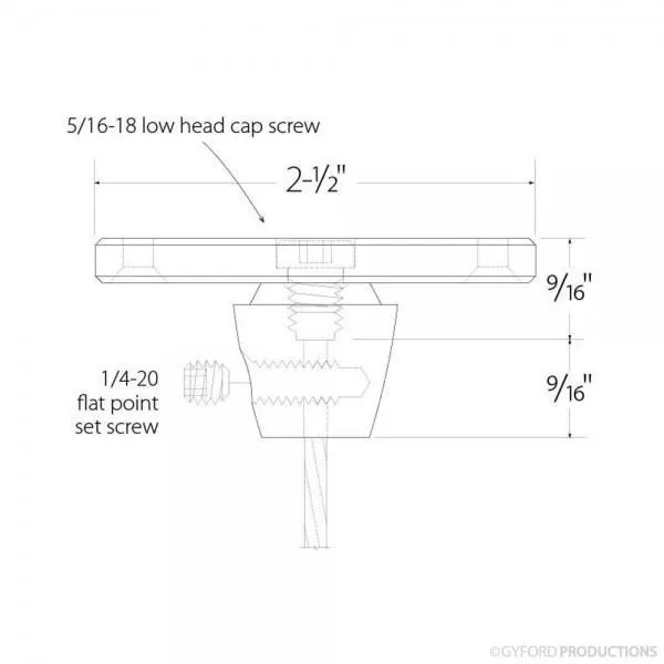 Gyford EZ Wire 1/8" Wire Ceiling Mount with Base Plate EZ-A27