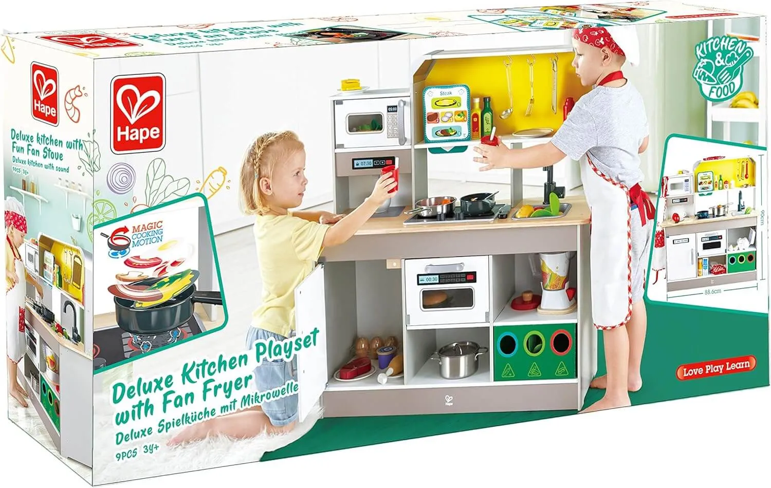 Hape Deluxe Kitchen Playset With Fan Fryer