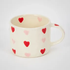 Heartfelt Ceramic Mug Pink Red