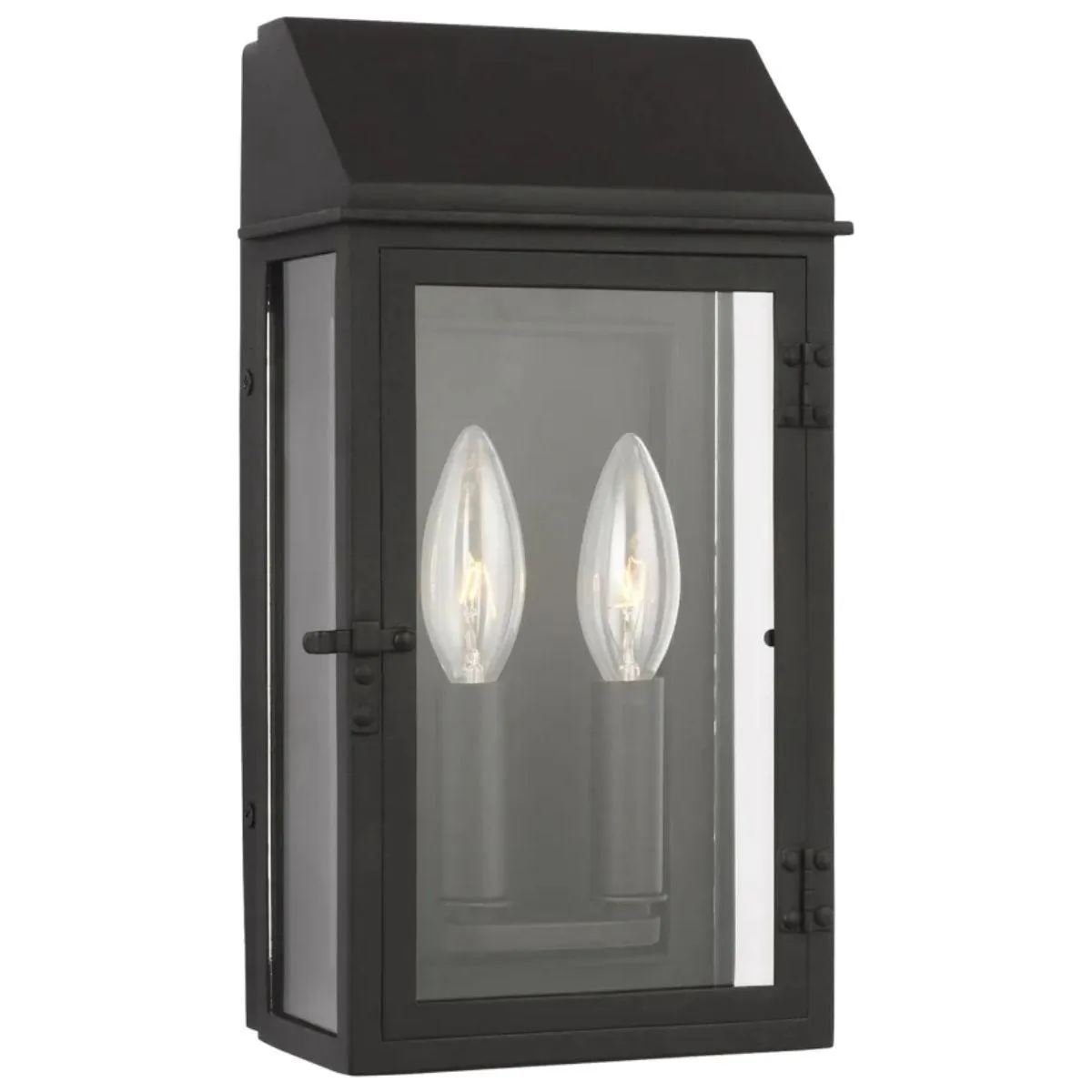 Hingham 12 In. 2 lights Outdoor Wall Light Black Finish