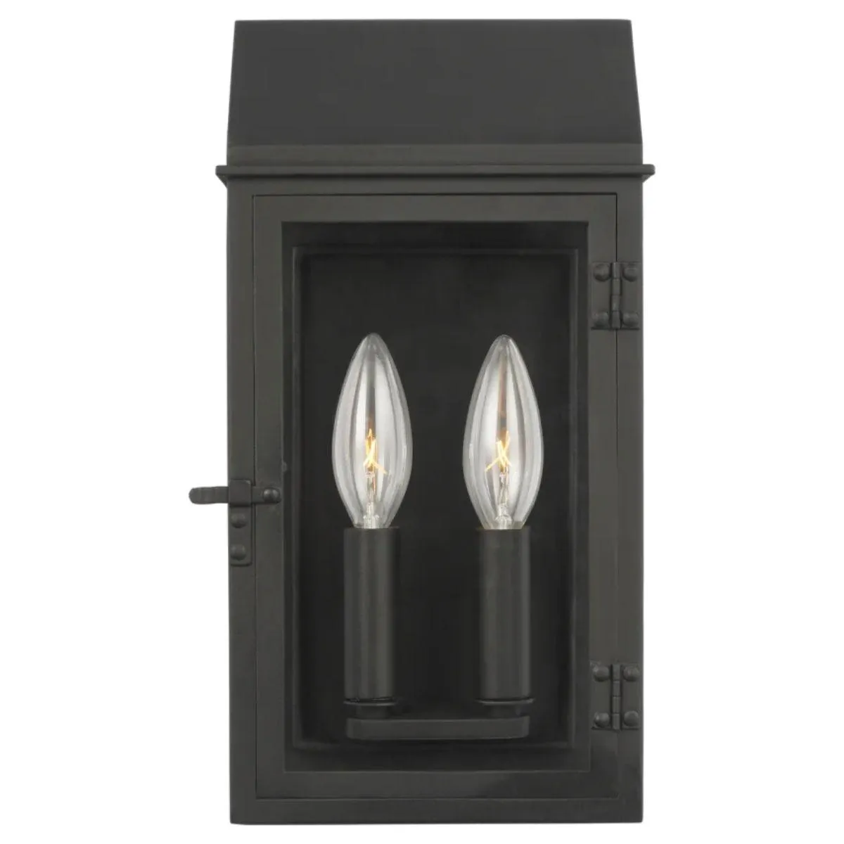 Hingham 12 In. 2 lights Outdoor Wall Light Black Finish