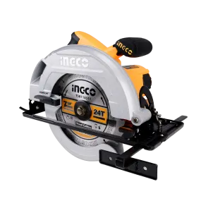 Homdum powerful 1600W circular saw CS18568 machine for wood cutting INGCO with 185mm 24t tct blade With Single Action Lever For Quick adjustable cutting depth 0 to 65mm and 0°to 45° cutting angle