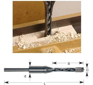 HSS Square Hole Saw Mortise Chisel Drill Bit with Twist Drill