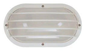 Interglobal Products Nautical-Style Ceiling / Wall Light Fixture White 10X5X3-7/8 Inch  1 13-Watt Cfl Lamp (Included)