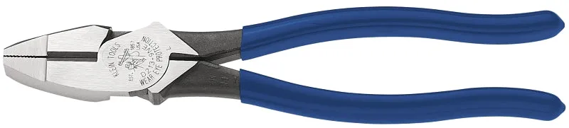 Klein Tools D213-9NE Cutting Plier, 9-3/8 in OAL, 1-3/8 in Cutting Capacity, Dark Blue Handle, 1-1/4 in W Jaw :EA: QUANTITY: 1