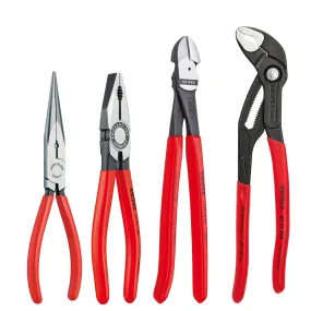 Knipex 9K 00 80 94 Cobra & Needle Nose 4-Piece Plier Set