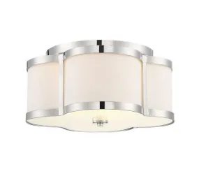 Lacey 3 Light Polished Nickel Semi Flush