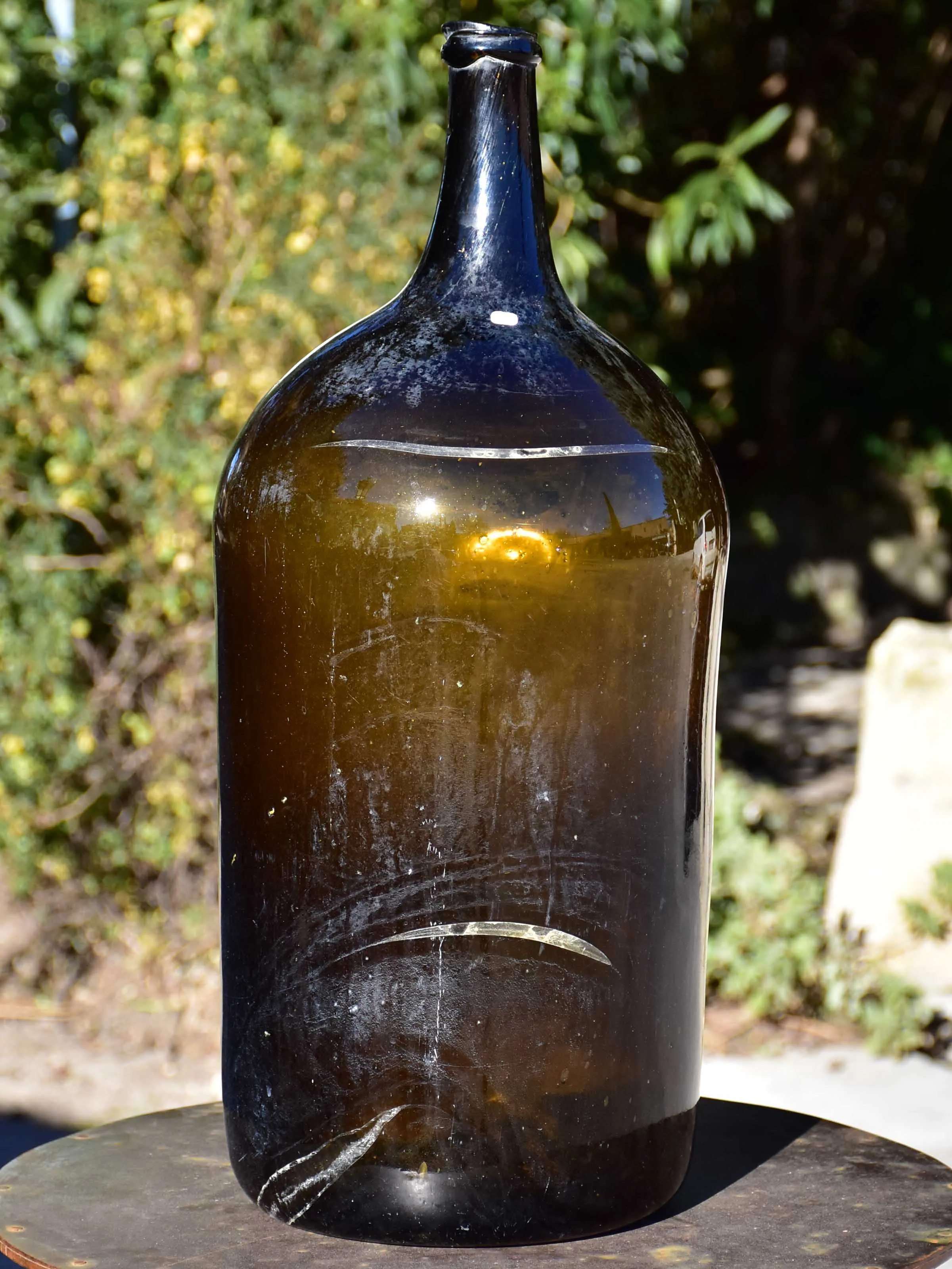 Large antique French wine bottle from Trinquetaille