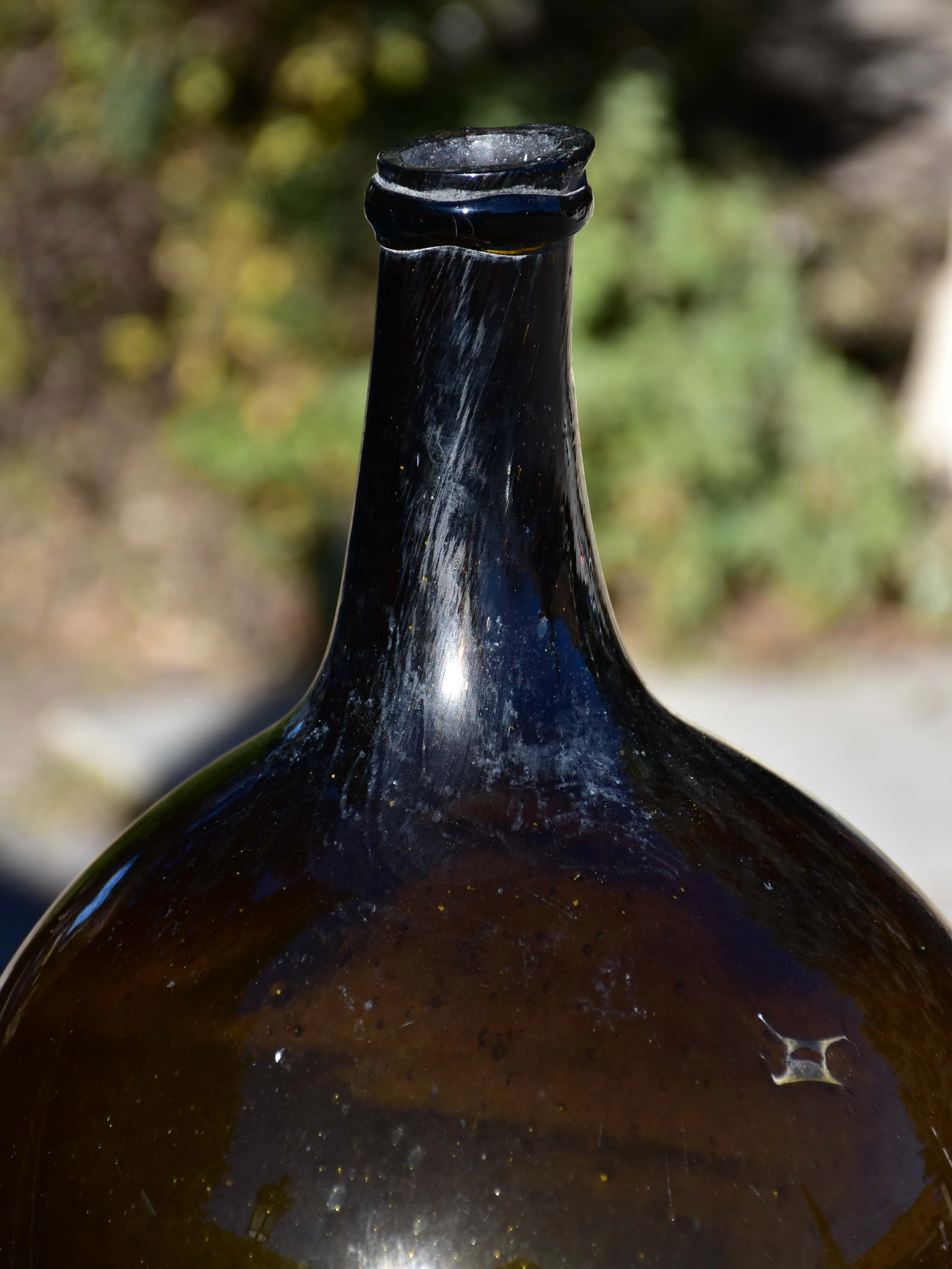 Large antique French wine bottle from Trinquetaille