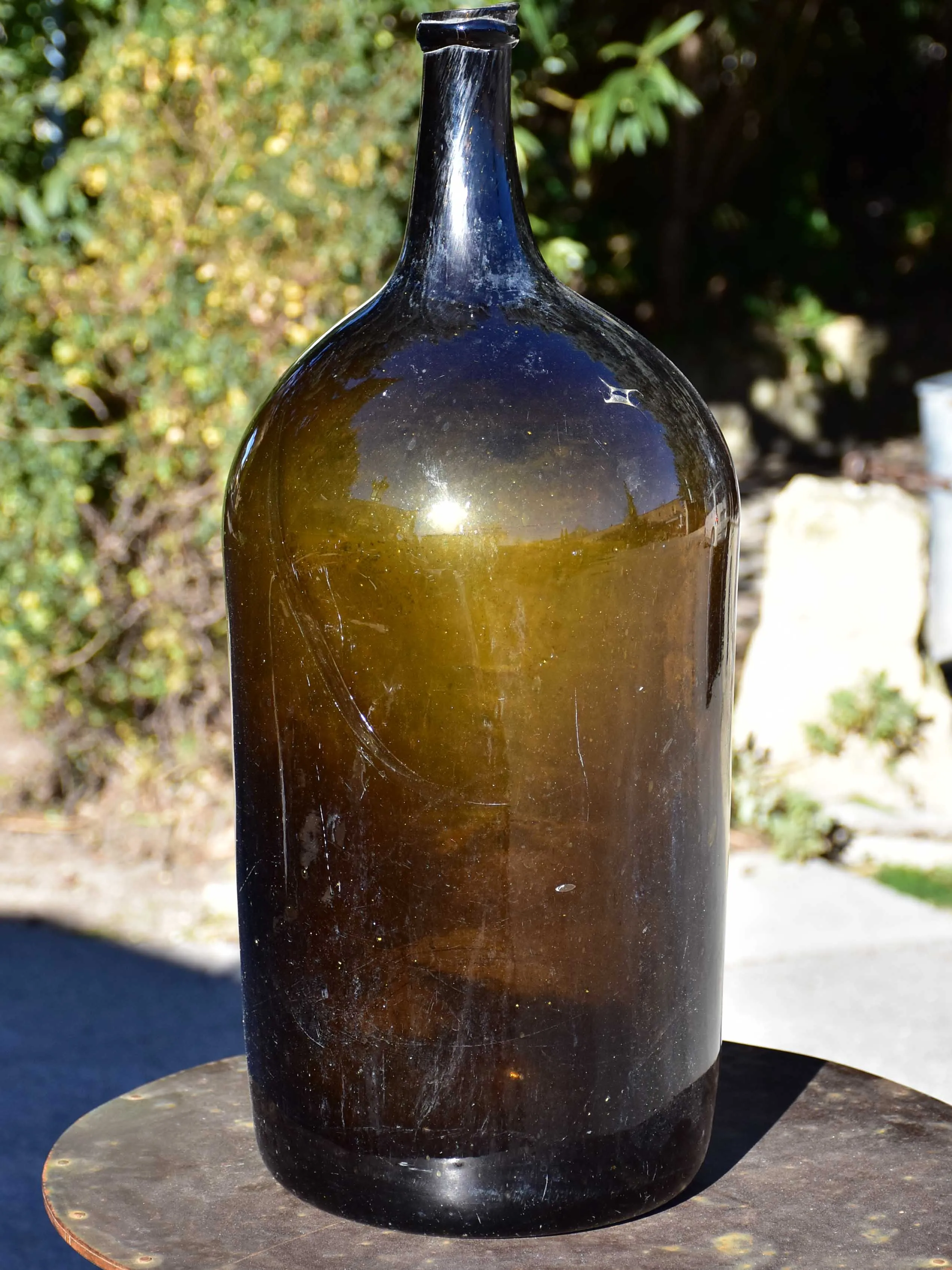 Large antique French wine bottle from Trinquetaille