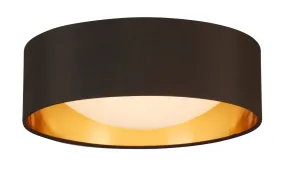 LED Ceiling Mount from the Orme Collection in Black/Gold Finish by Eglo USA