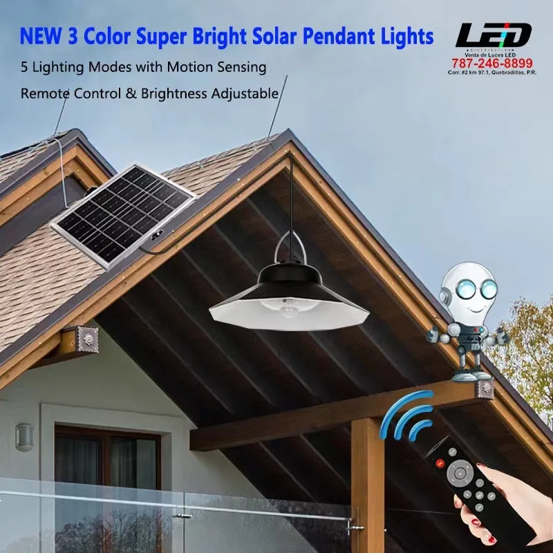 LED Remote Solar Outdoor Pendant Lights #6883