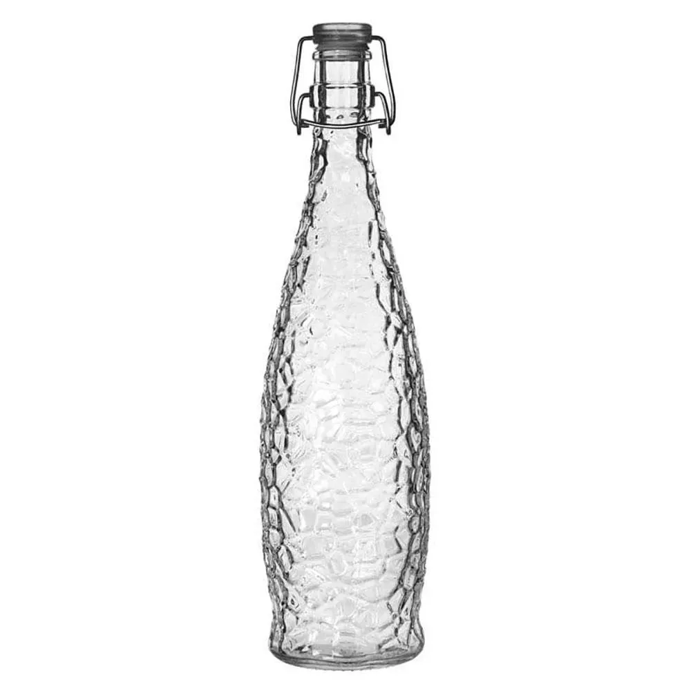 Libbey 13150120 34 oz. Glacier Water Bottle with Clear Wire Bail Lid - Case of 6 Pcs