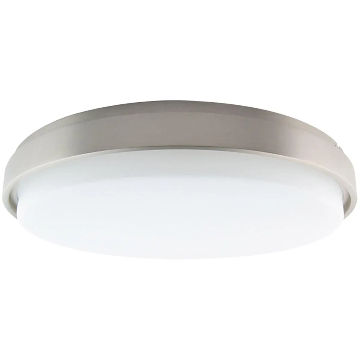 Lithium 18 In LED Flush Mount Light Selectable CCT Nickel Finish