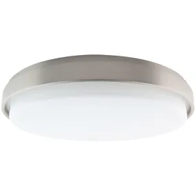 Lithium 18 In LED Flush Mount Light with Emergency Backup Selectable CCT Nickel Finish