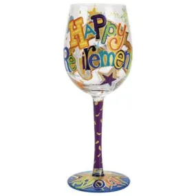 LOLITA WINE GLASS HAPPY RETIREMENT