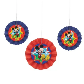 Mickey Mouse Paper Fans 3pk