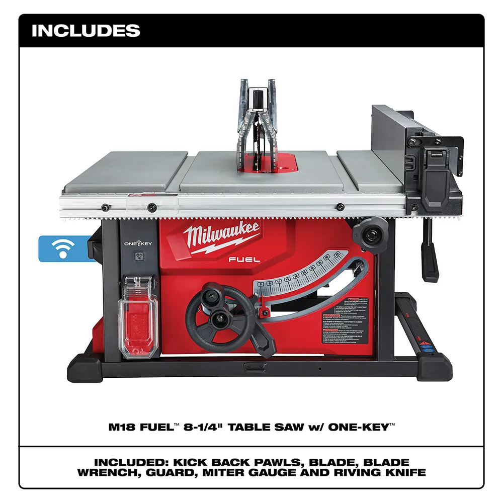 Milwaukee M18 Fuel 8-1/4" Table Saw With One-Key