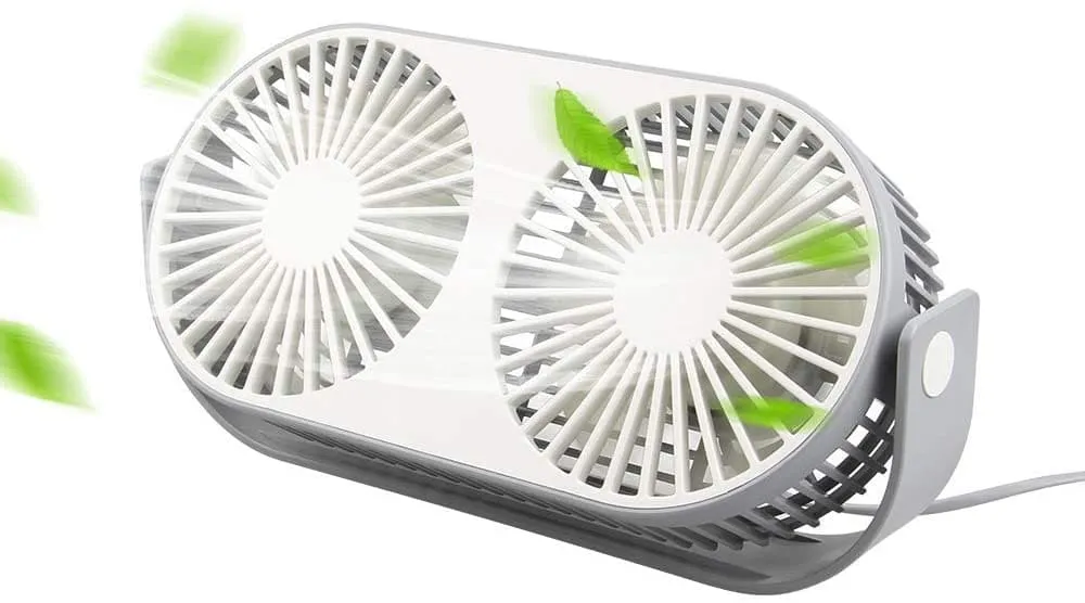 Mini USB Desk Fan with Double Fan Blade