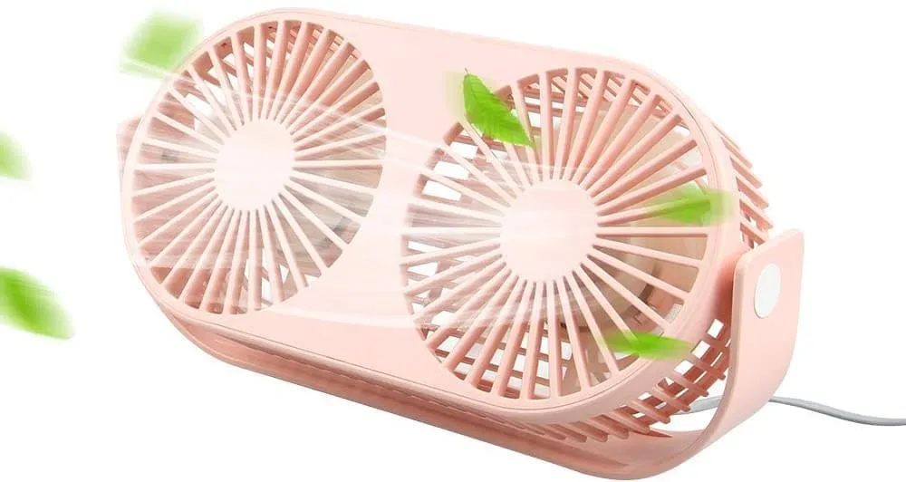 Mini USB Desk Fan with Double Fan Blade