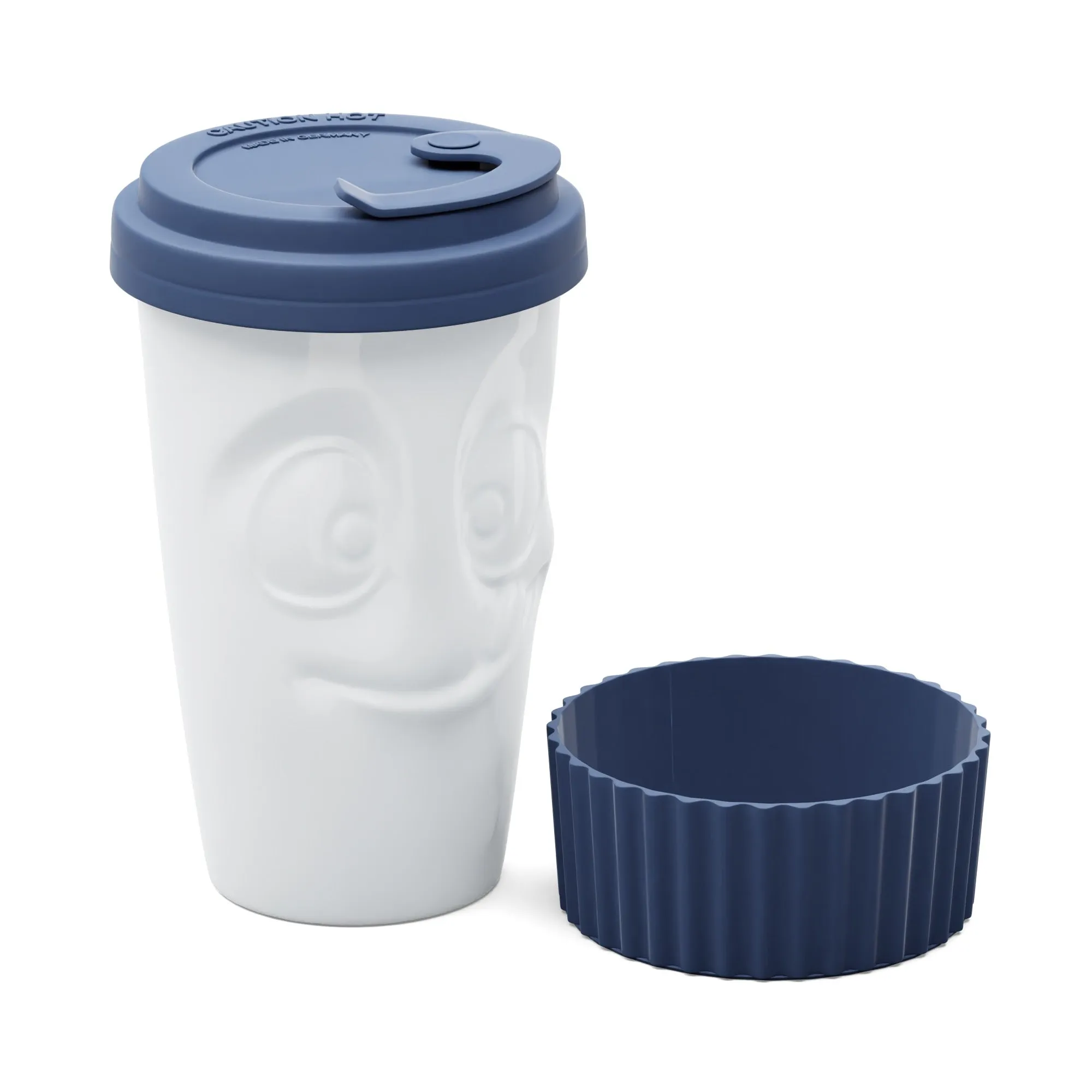 Mug To Go Tasty – Navy Blue Color (No Handle, Protective Sleeve)