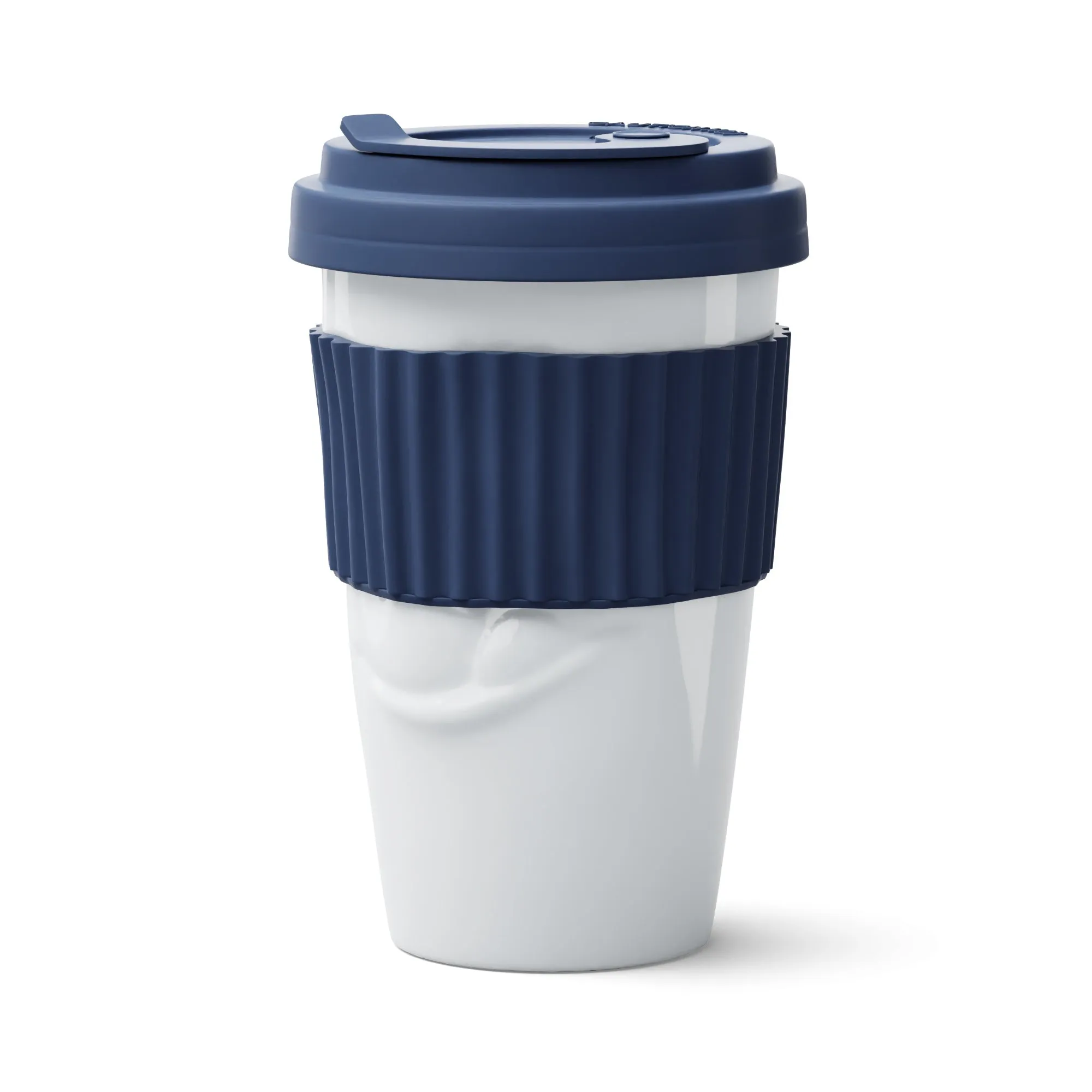 Mug To Go Tasty – Navy Blue Color (No Handle, Protective Sleeve)