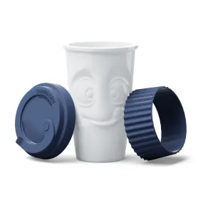 Mug To Go Tasty – Navy Blue Color (No Handle, Protective Sleeve)