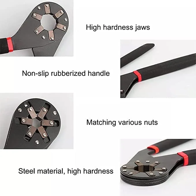 Multi-Function Hexagon Universal Wrench Adjustable Bionic Plier Spanner Repair Hand Tool (Small) Single Sided Bionic Wrench Household Repairing Wrench Hand Tool