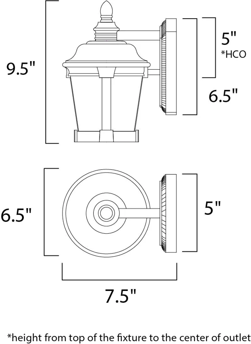 Nantucket EE 8.5" Single Light Outdoor Wall Sconce in Country Forge