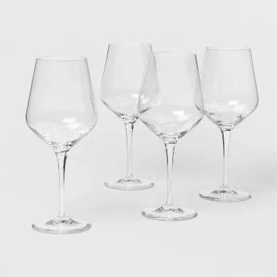 New - 22oz 4pk Glass Atherton Red Wine Glasses - Threshold