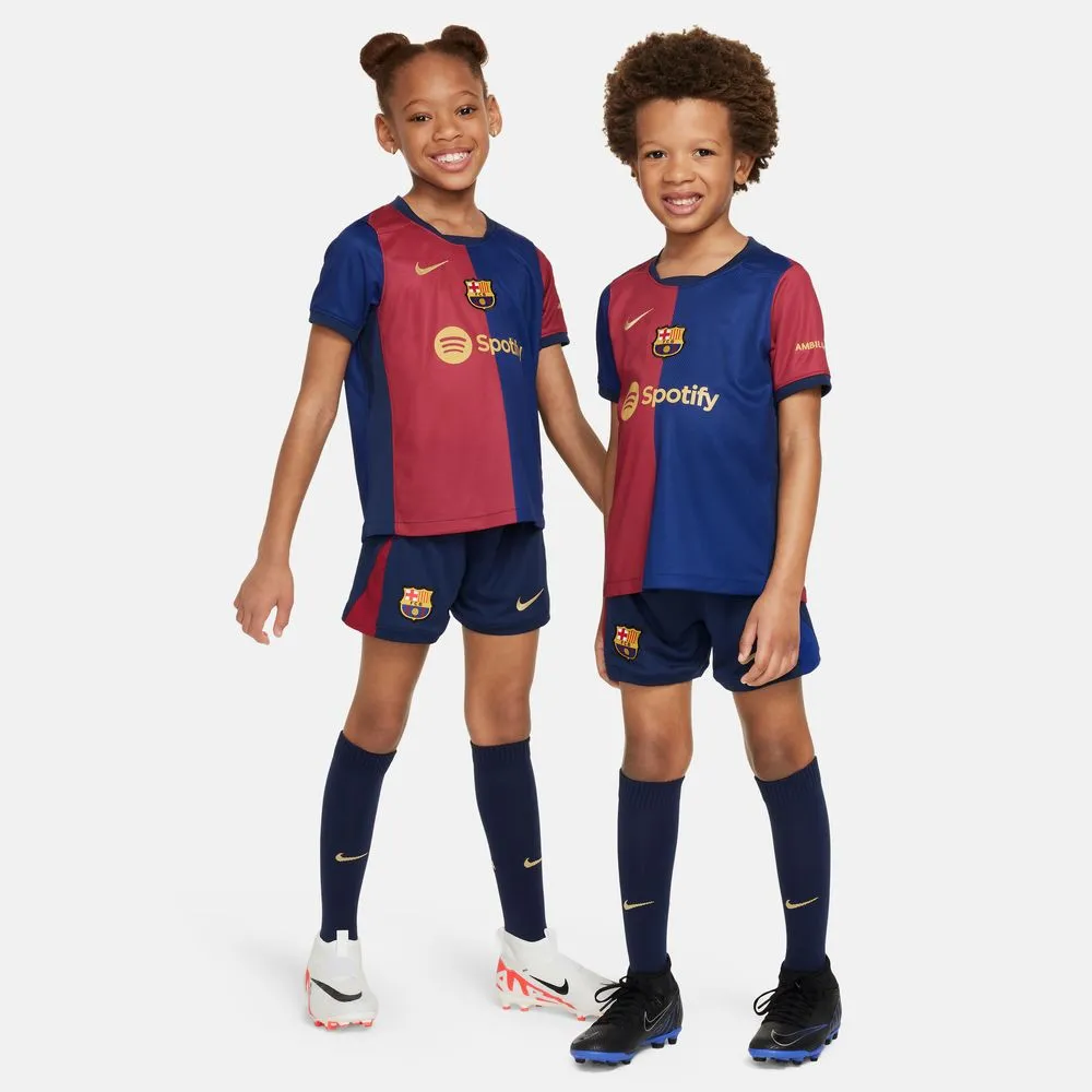 Nike Barcelona 2024/25 Home Little Kids Mini Kit