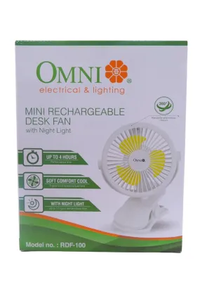 Omni Mini Rechargeable Desk Fan