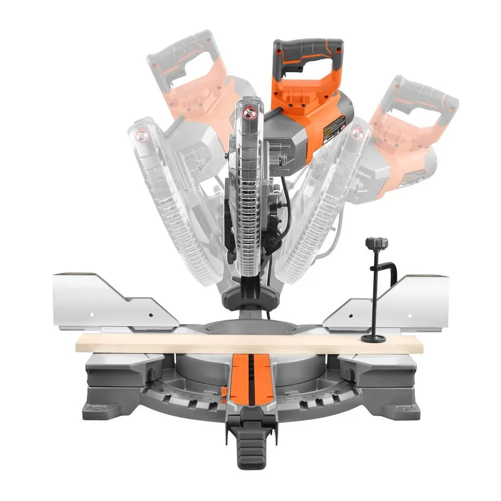 Open Box -  RIDGID R4222 15 Amp Corded 12 in. Dual Bevel Sliding Miter Saw