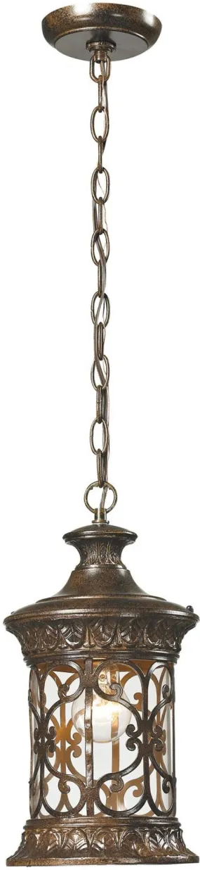 Orlean 1 Light Outdoor Pendant In Hazelnut Bronze