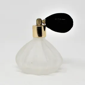 Perfume Bottle, Frosted Glass with Atomizer Bulb, Vintage