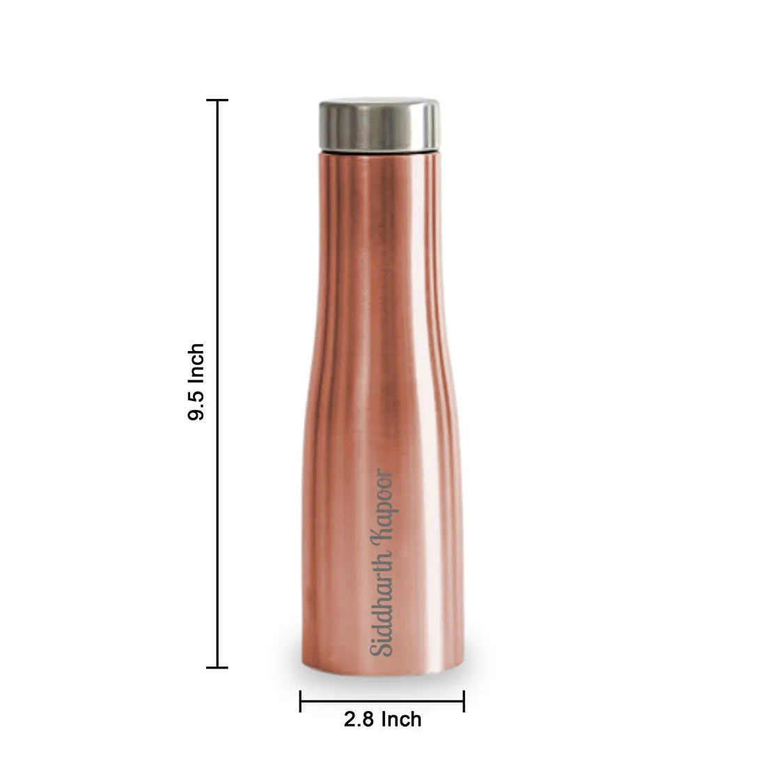 Personalised Stainless Steel Water Bottle for Restaurant Cafes Home Office-Rose Gold 750ml