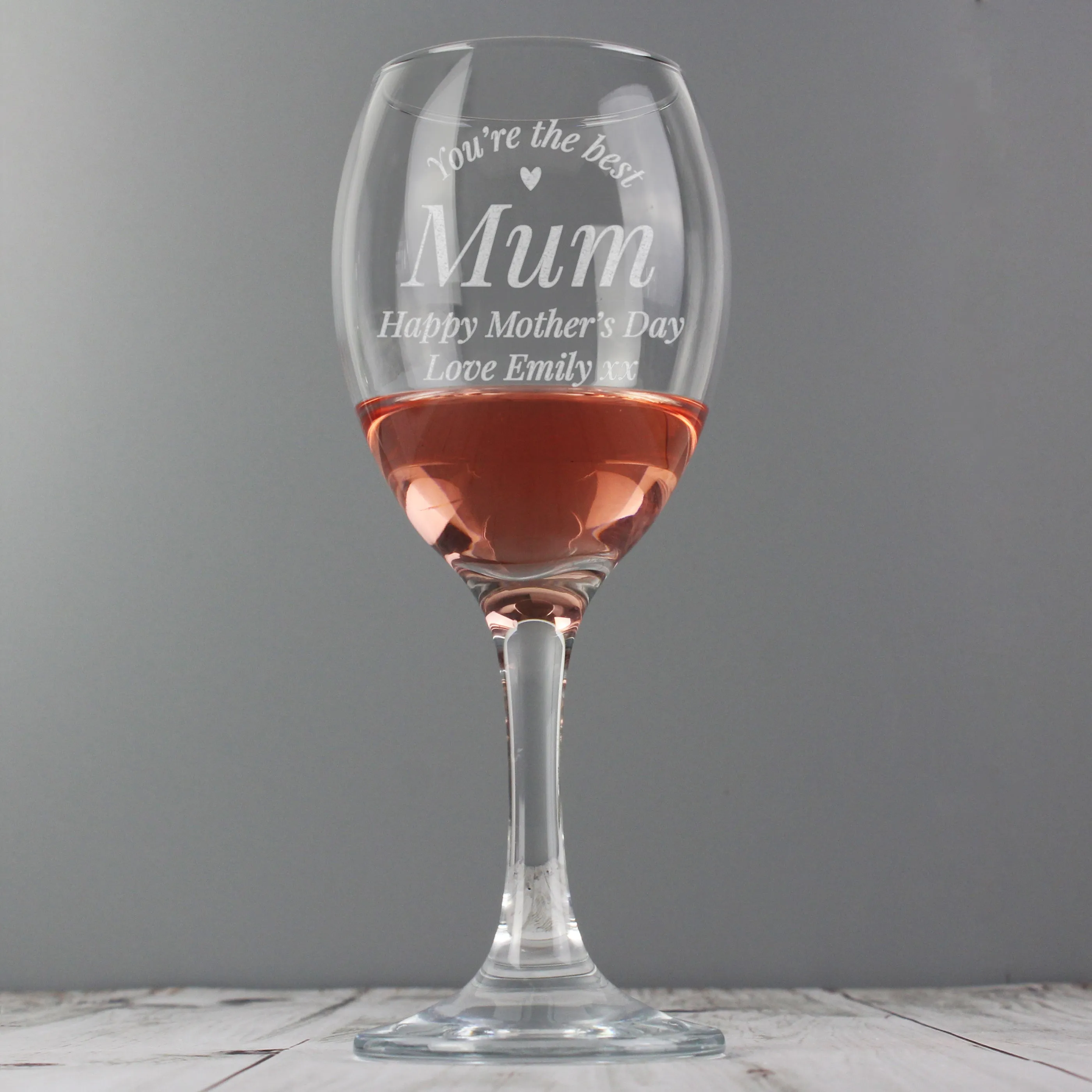 Personalised You Are The Best Wine Glass