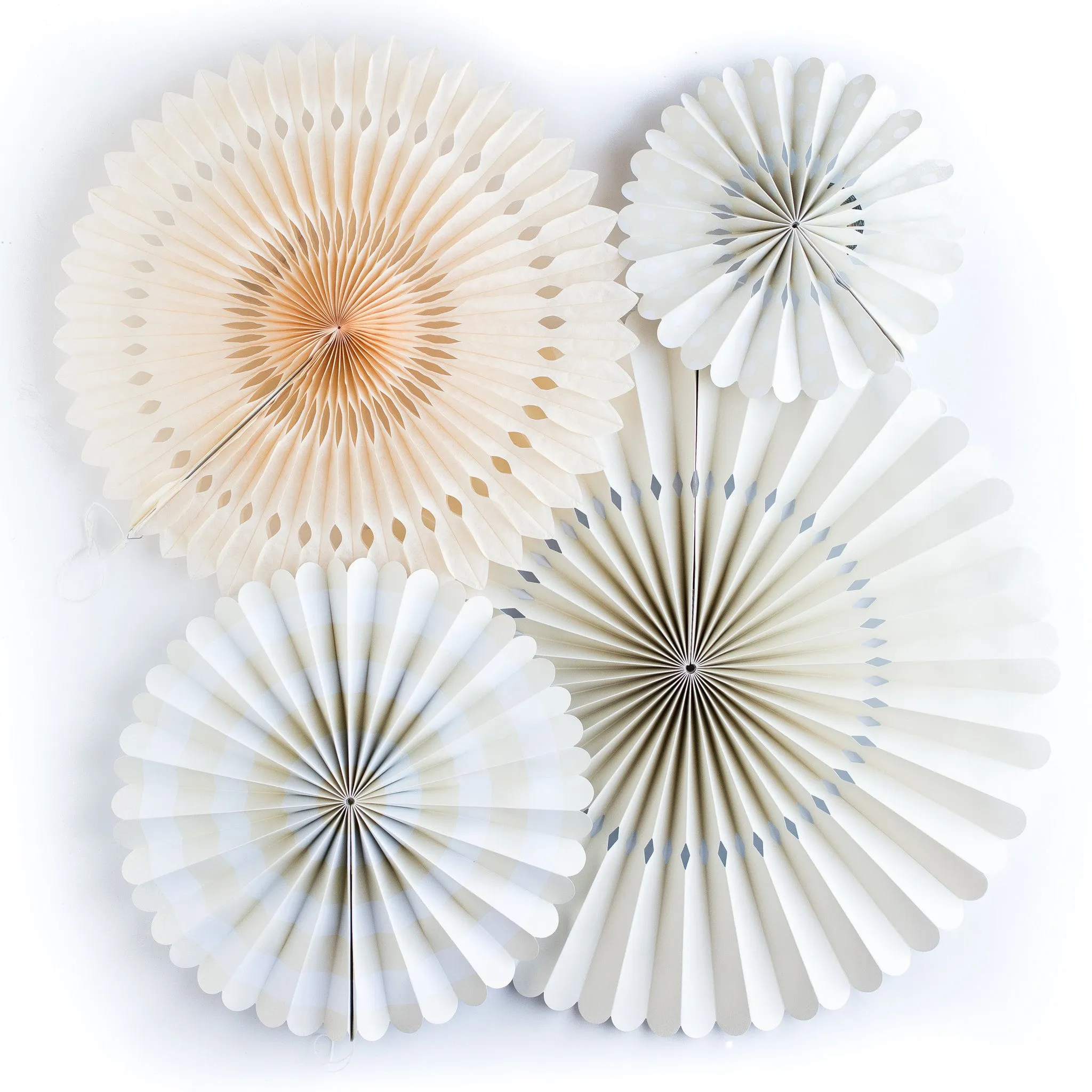 PGB209- Basics Party Fans-Ivory