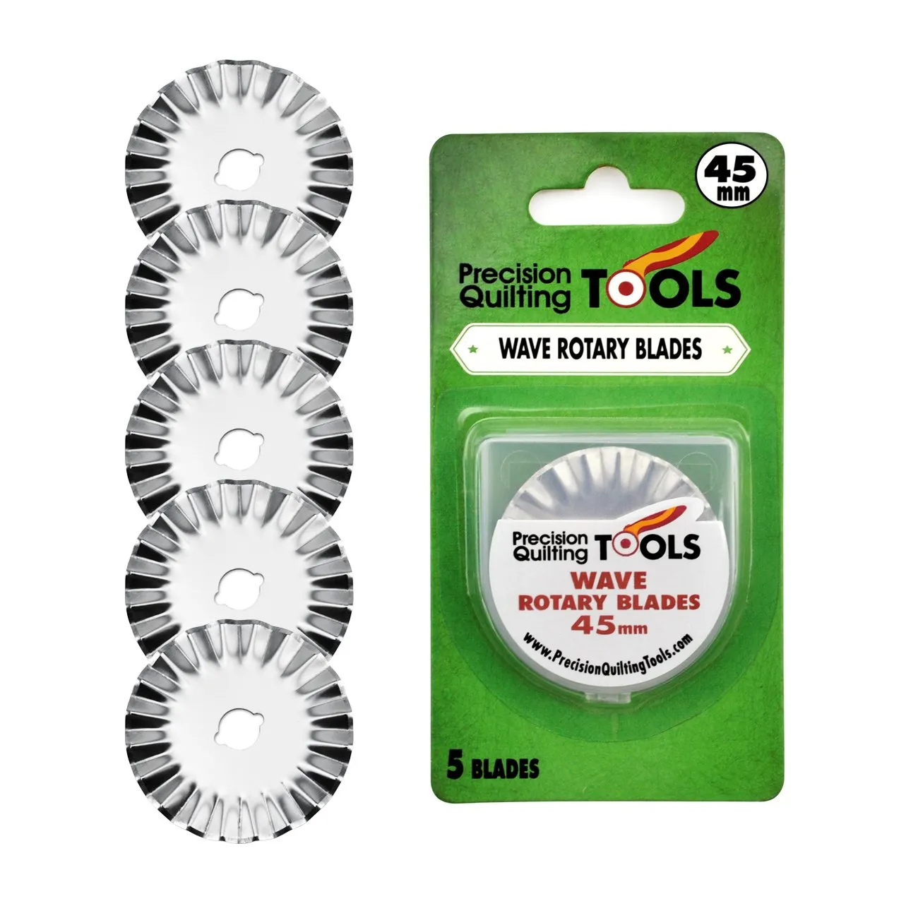 Precision Quilting Tools 45mm Rotary Cutter Blades (Pack of 10) Compatible with Olfa