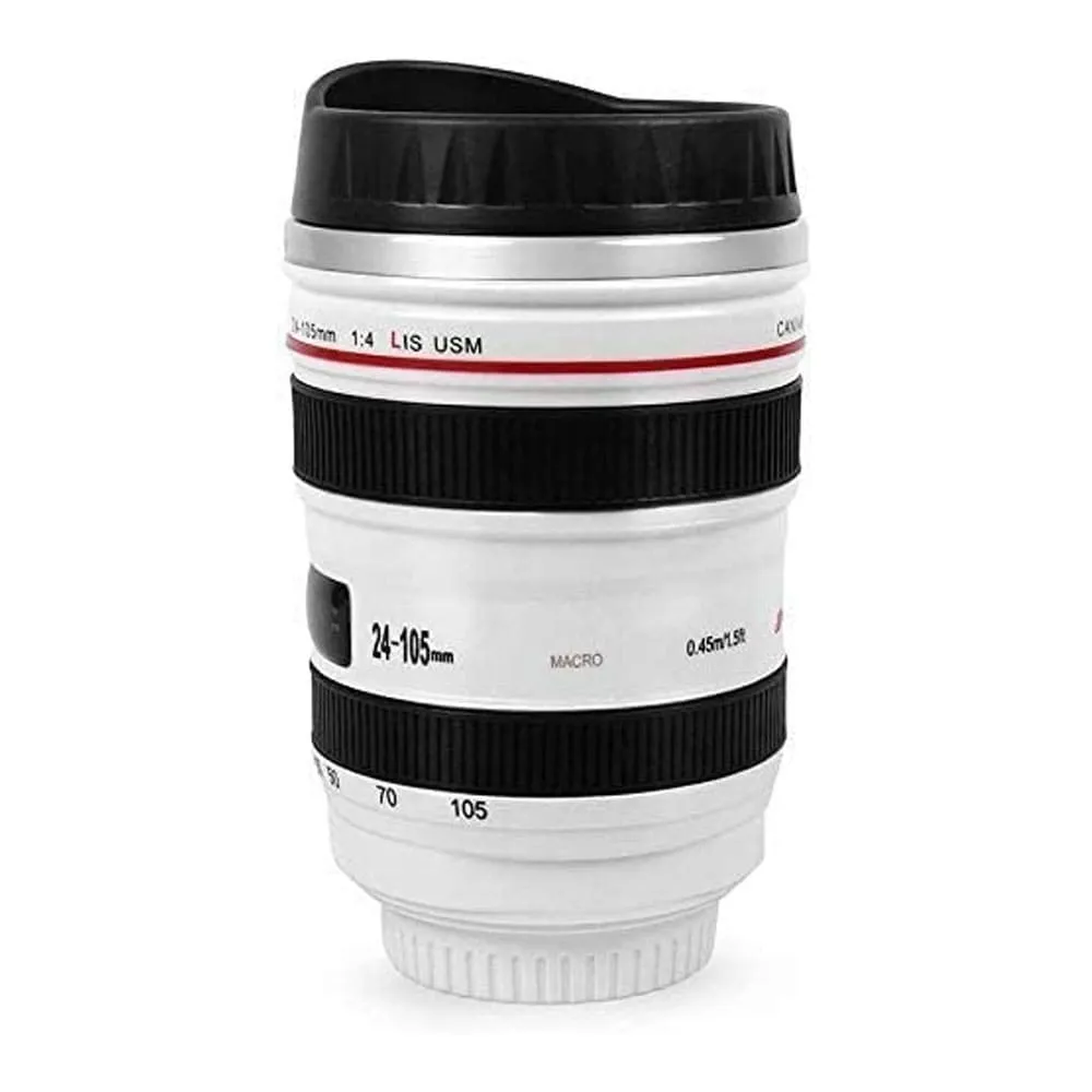 Professional Camera Lens Replica Coffee Cup Mug - Works as a safe too!