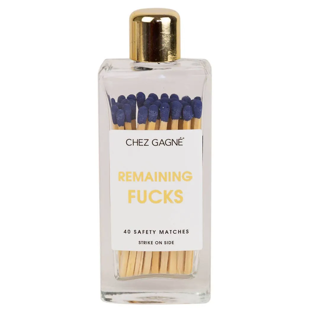 Remaining Fucks - Glass Bottle Matches