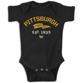 Retro Pennant Baby Apparel for Pittsburgh Football Fans (NB-7T)