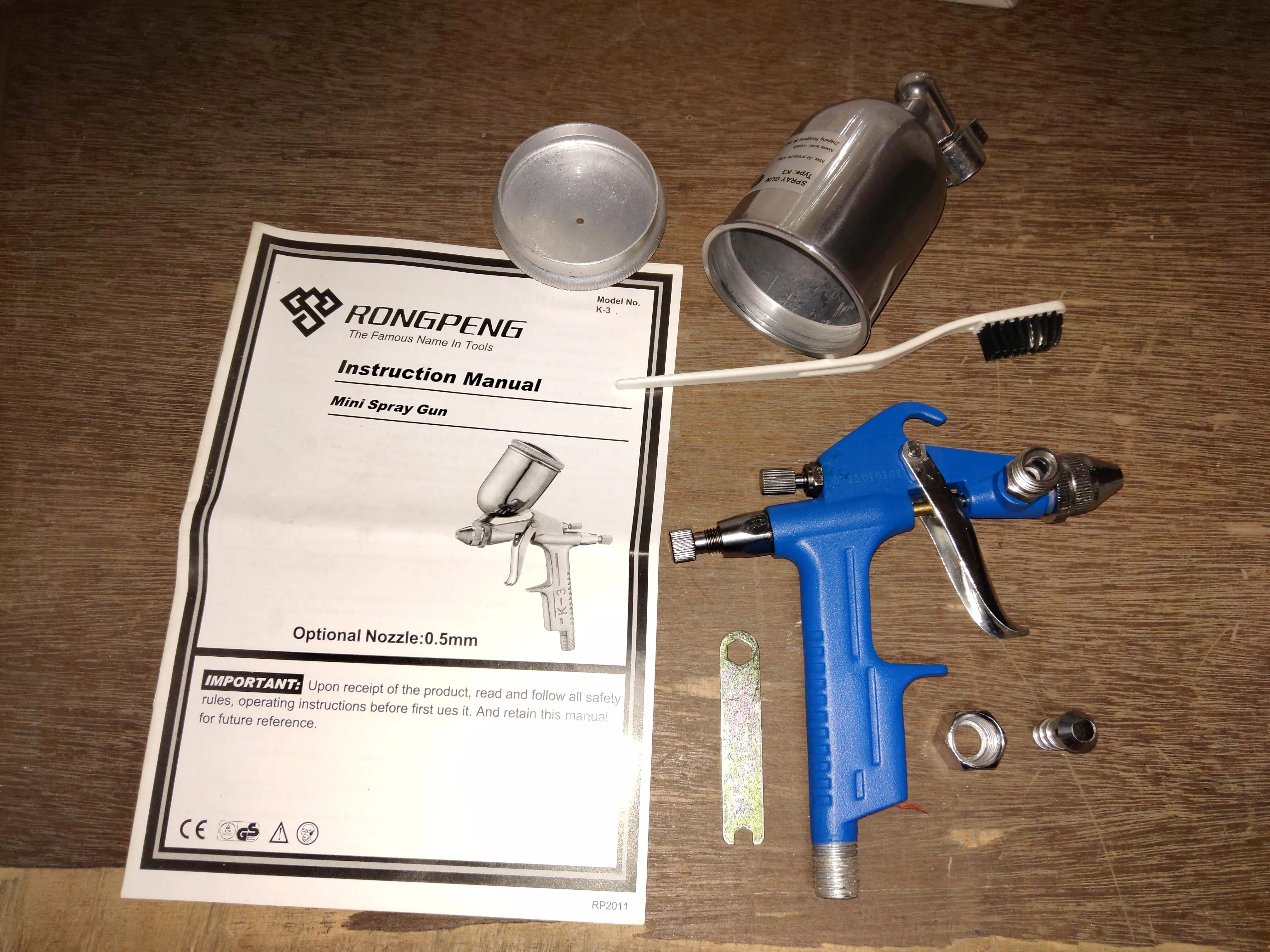 RONG PENG 0.5mm Top Mounted Mini Spray Gun K3 | Model : SG-RPK3