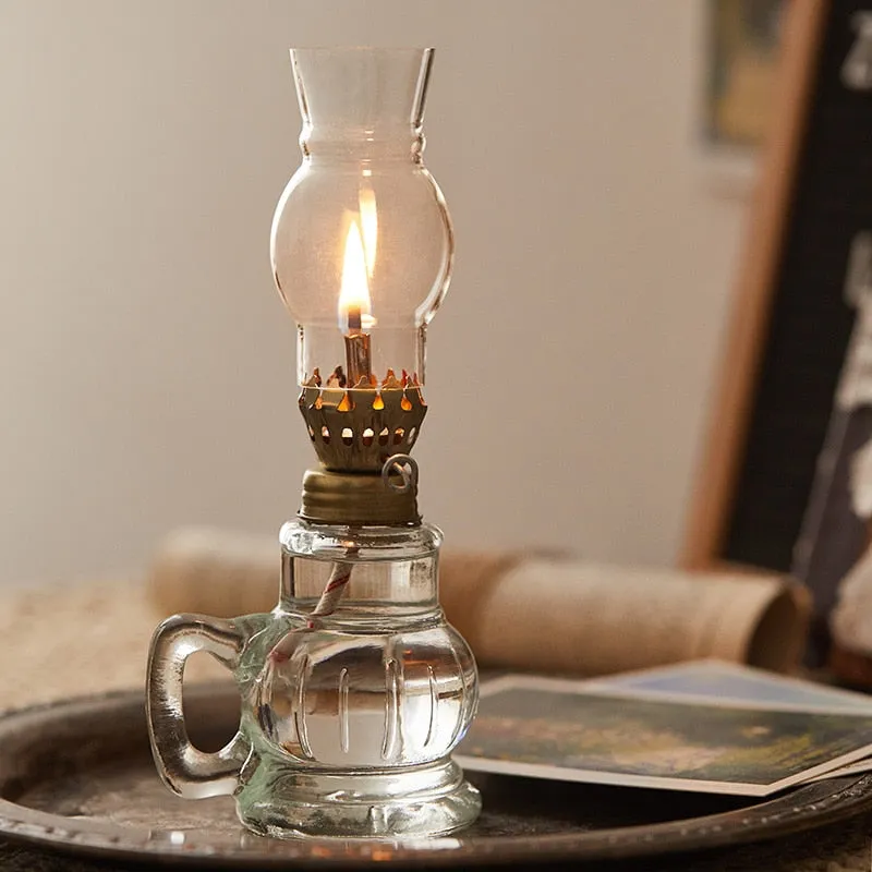 Rustic Glass Oil Lantern