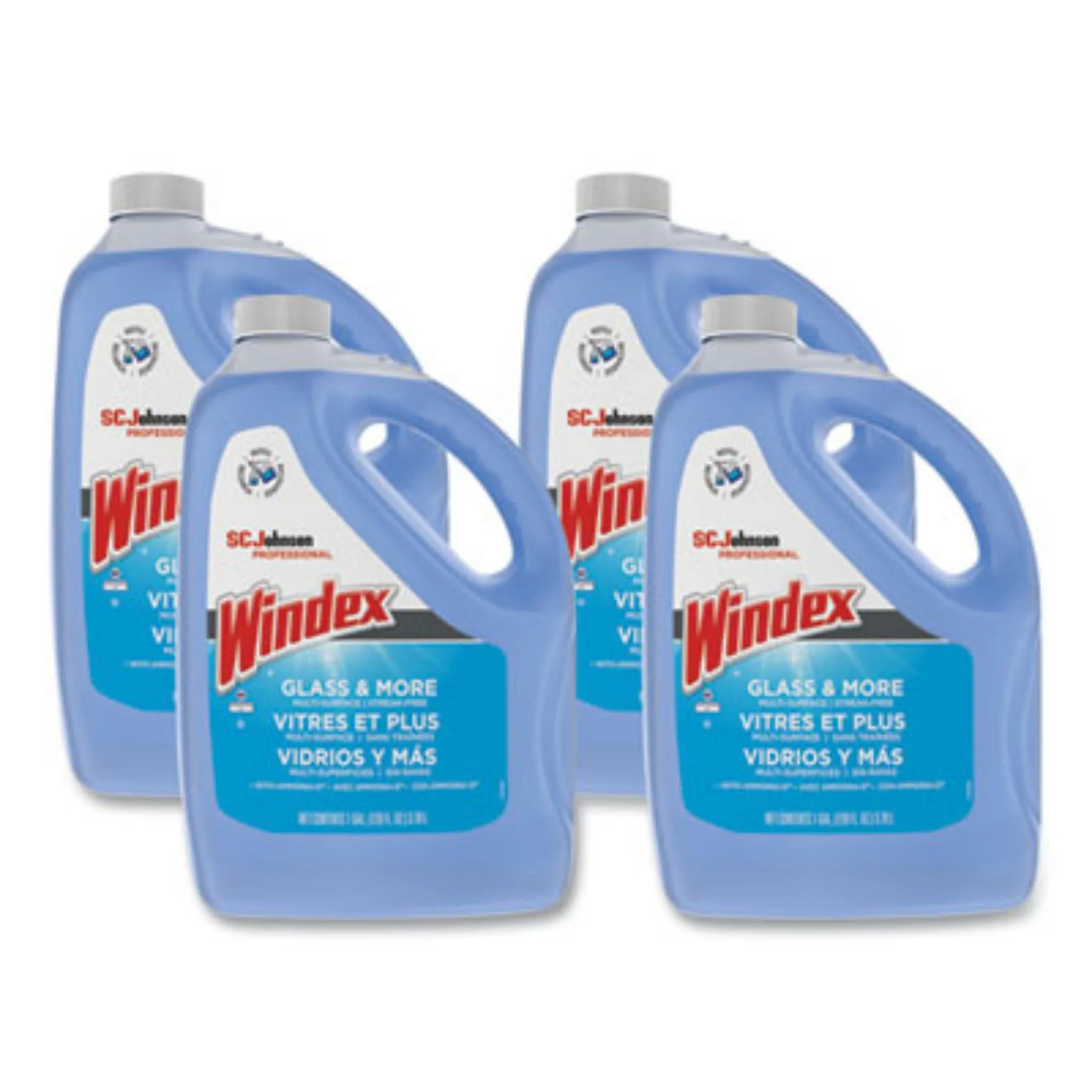 SC JOHNSON SJN696503 Glass Cleaner With Ammonia-D, 1 Gal Bottle, Carton of 4