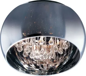 Sense 15.75" 5 Light Flush Mount in Polished Chrome