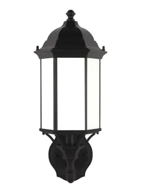 Sevier Collection - Medium One Light Uplight Outdoor Wall Lantern | Finish: Black - 8838701-12