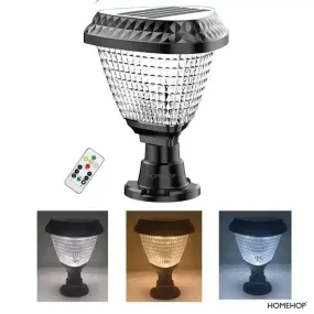 Solar Outdoor Lights For Gate Pillars Waterproof Modern Design Wall Post Lamp For Home, Garden (Multi color, Renewed)